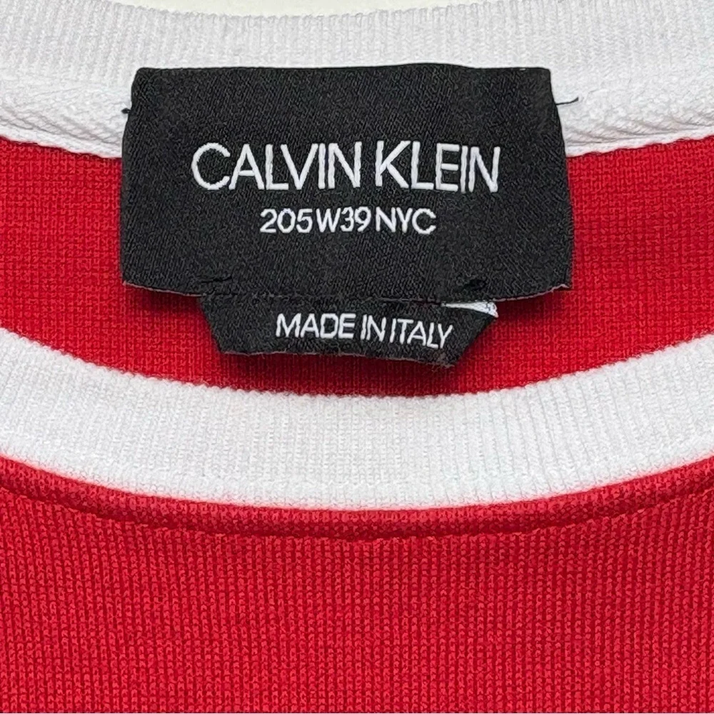 Calvin Klein 205W39NYC x Raf Simons Red White Striped Shirt Size S Thick Cotton - Picture 7 of 12